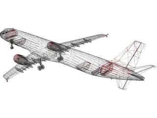 Airbus A321 Virgin Atlantic 3D Model preview