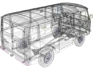 UAZ 3741 3D Model preview
