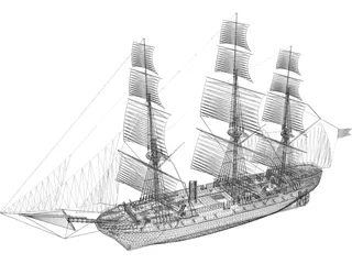 Turk Ship 3D Model preview