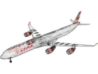 Airbus A340-600 TAM 3D Model preview