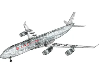 Airbus A340-300 Air Canada 3D Model preview