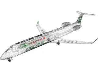 Bombardier CRJ-705 Air Canada Jazz 3D Model preview