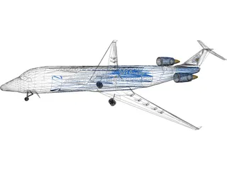 Bombardier CRJ-100 Jazz Airways 3D Model preview