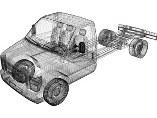 Ford Cutaway Van 3D Model preview