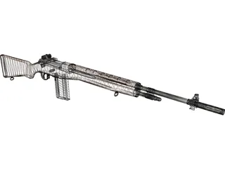 M14 Rifle 3D Model preview