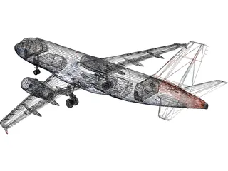 Airbus A319 British Airways 3D Model preview