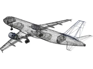 Airbus A320 FinnAir 3D Model preview