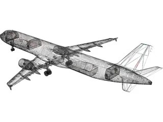 Airbus A321 Air Canada 3D Model preview