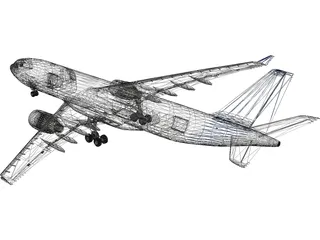 Airbus A330-200 3D Model preview