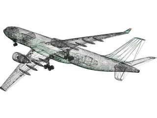 Airbus A330-200 Eva Air 3D Model preview