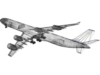 Airbus A340-600 Lufthansa 3D Model preview
