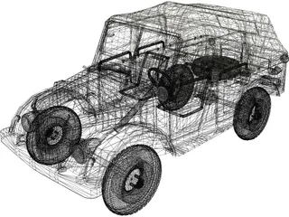 GAZ 69b 3D Model preview