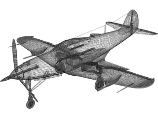 COBRA Airplane 3D Model preview