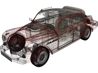 Gaz-M20 Pobeda (1970) 3D Model preview