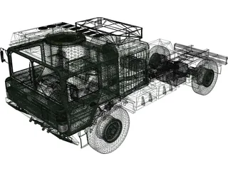 MAN Military Truck 3D Model preview