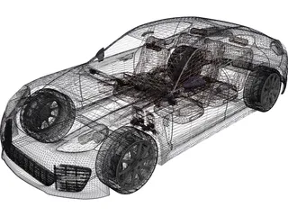 Porsche Panamera (2010) 3D Model preview