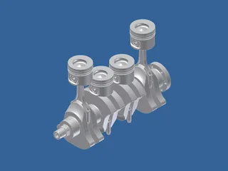 Diesel Engine 3D Model preview