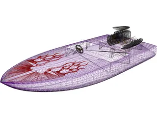 Speed Power Boat 3D Model preview
