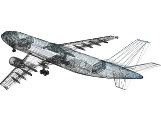Airbus A300-600 Korean Air 3D Model preview