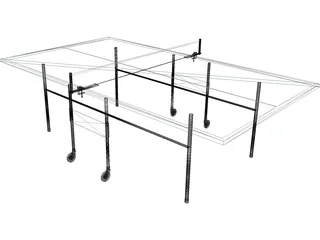 Pinpong Table 3D Model preview
