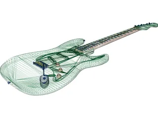 Fender Stratocaster Guitar 3D Model preview