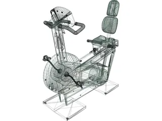 Exercise Bike Recline XT 3D Model preview