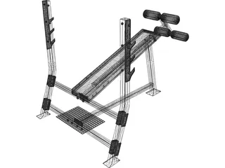Bench Press 3D Model preview