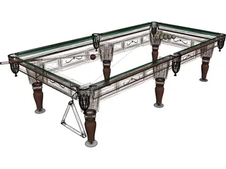 Billiard Table Rio 3D Model preview