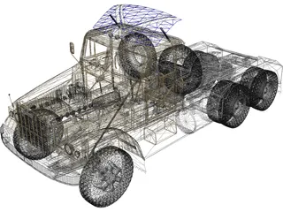 KrAZ 256 B1 3D Model preview