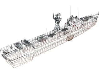 Mirka II Frigate 3D Model preview