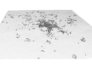 Vannes City (France) 3D Model preview