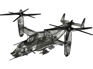 Bell-Boeing V-22 Osprey 3D Model preview