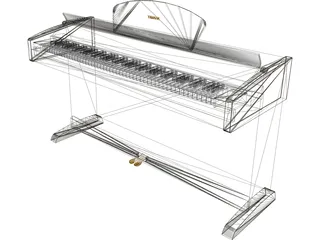 Piano Yamaha 3D Model preview