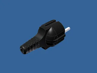 European Electrical Plug 3D Model preview