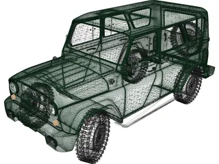 UAZ Hunter 3D Model preview