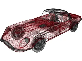 Jaguar E-type 3D Model preview