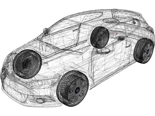 Volkswagen Scirocco (2008) 3D Model preview