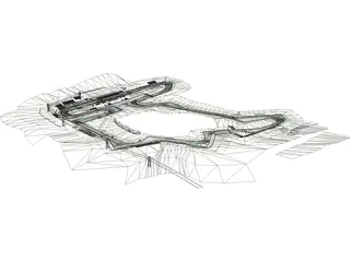 Hungaroring (Hungarian Race Track) 3D Model preview