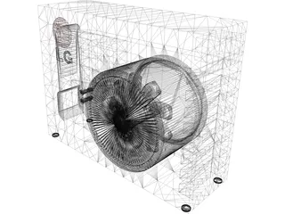 Air Conditioner LG Ext 3D Model preview