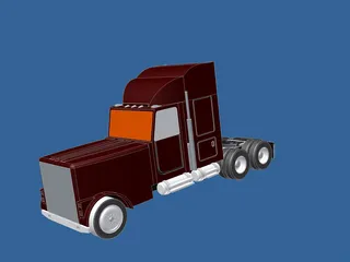 Semi-Truck 3D Model preview