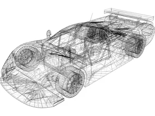 Saleen S7R 3D Model preview