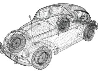 Volkswagen Beetle 3D Model preview