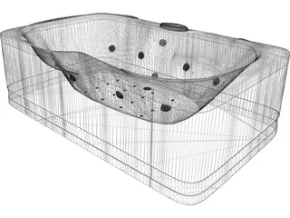 Jacuzzi Bathtub 3D Model preview