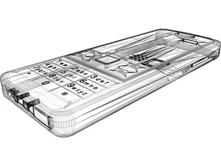 Phone Nokia 6300 3D Model preview