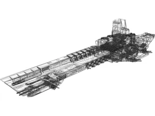 Alien Carrier 3D Model preview