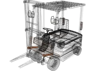 Forklift 3D Model preview