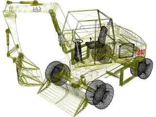 Backhoe 3D Model preview