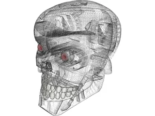 Terminator Head 3D Model preview