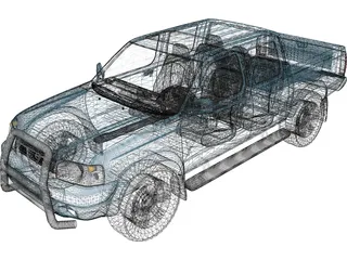 Nissan Navara D22 Turbo Pickup 3D Model preview
