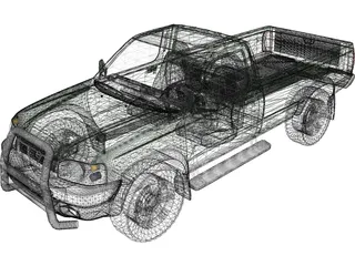 Nissan Navara D22 DX 4X4 3D Model preview
